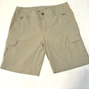 Columbia Titanium women’s shorts size 10.  EUC. Fantastic material-tan color